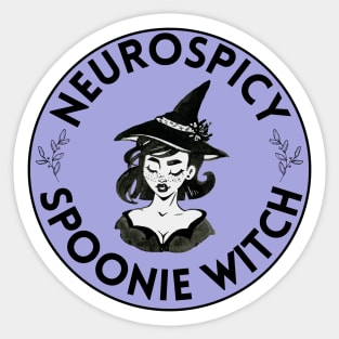 Retro Neurospicy Spoonie Witch Sticker